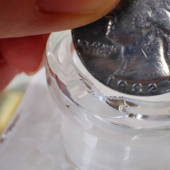 Vintage Perfume Bottle Clear Glass Heavy Crystal Prism  ***FLAW-CHIPS-FOGGED*** - Picture 10 of 13